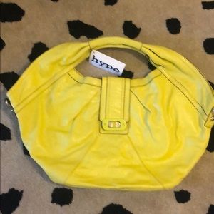 Fun yellow leather handbag by hype